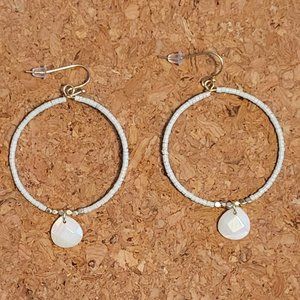 NWOT Beaded Dangling Circle Earrings